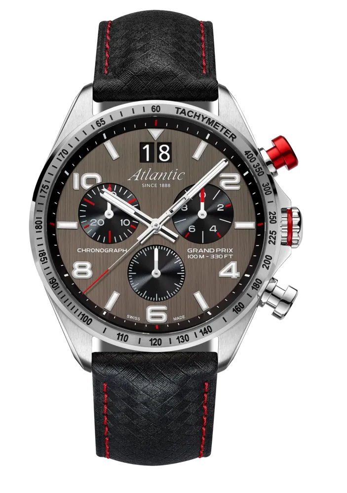 Grand Prix Quartz Chronograph | Anthracite Dial Carbon Leather