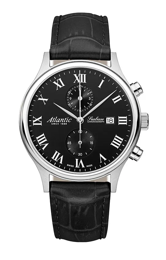 Seabase Chronograph NM | Leather/Black Roman