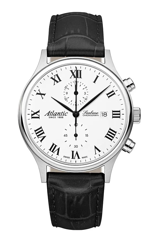 Seabase Chronograph NM | Leather/White Roman
