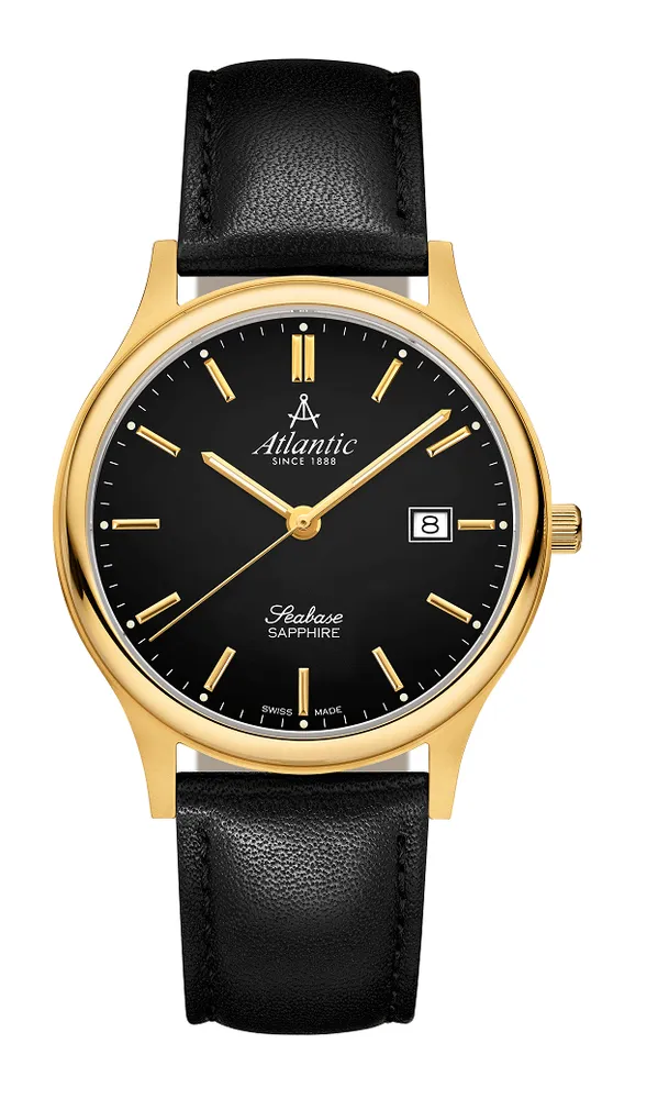 Seabase Gents Black Dial PVD