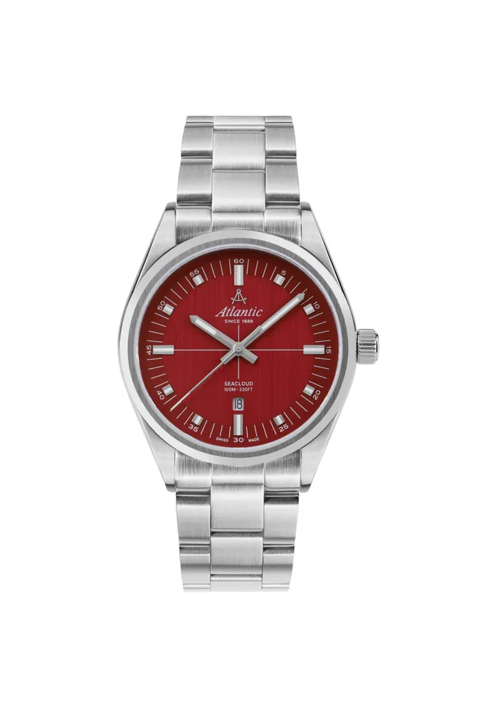 Seacloud | Red Dial on Metal Bracelet