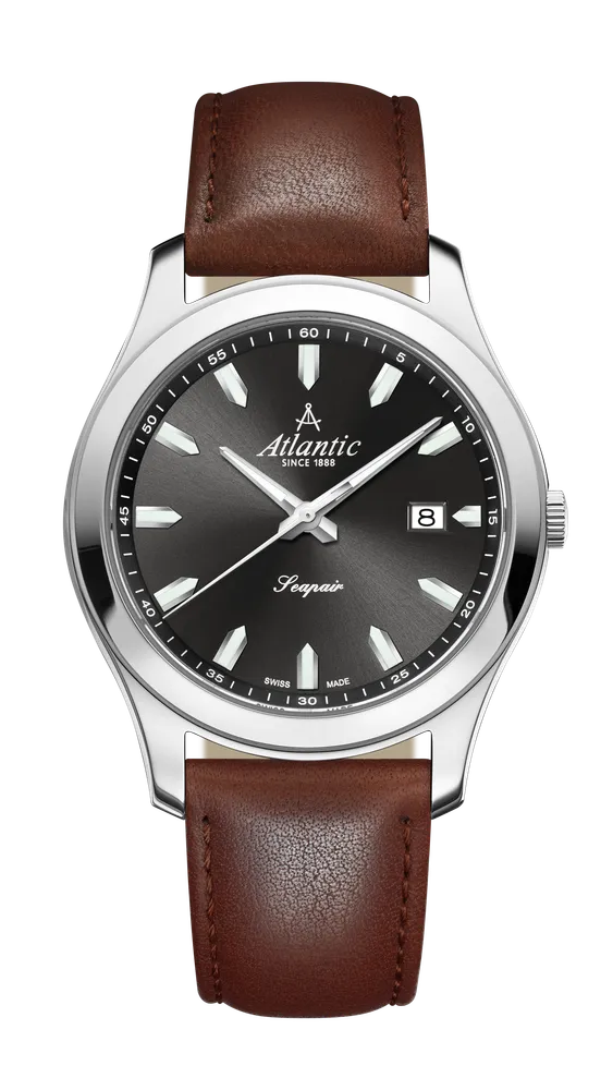 Seapair Gents Quartz | Midnight Black Stainless Steel Leather