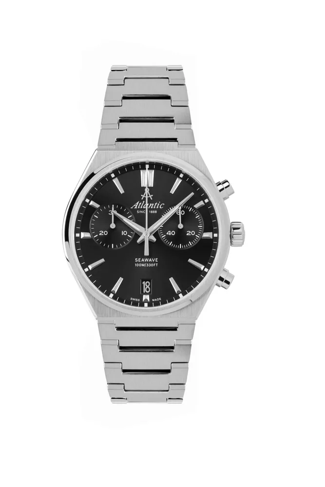 Seawave Chrono | Black Dial on Metal Bracelet