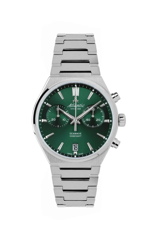 Seawave Chrono | Green Dial on Metal Bracelet