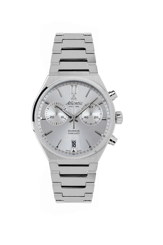 Seawave Chrono | Silver Dial on Metal Bracelet