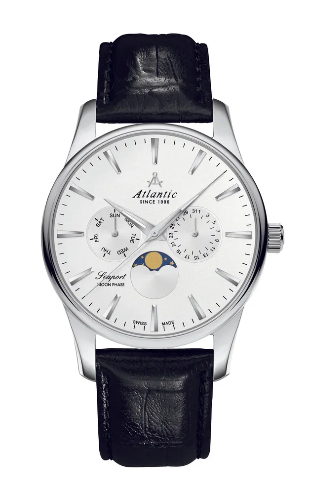 Seaport Moonphase Silver & Black