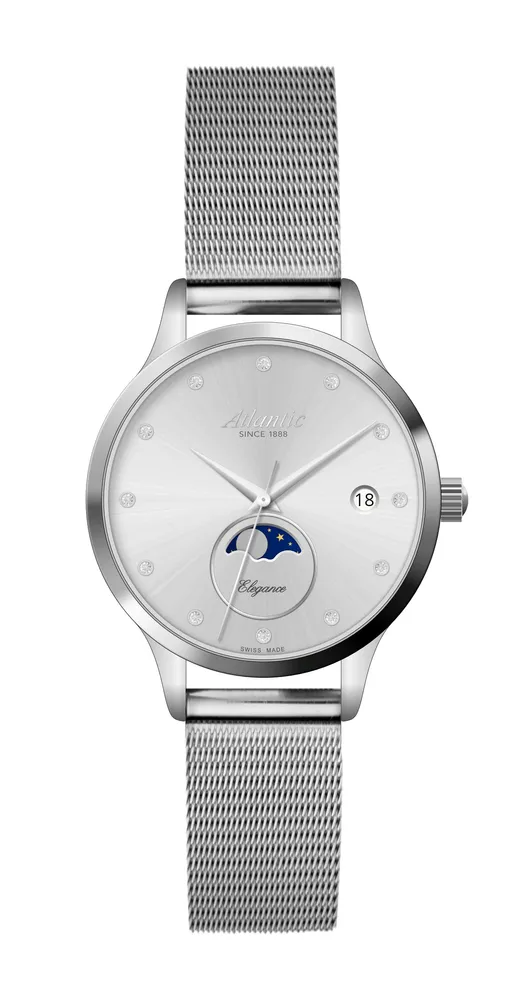 Elegance Moonphase Silver Steel