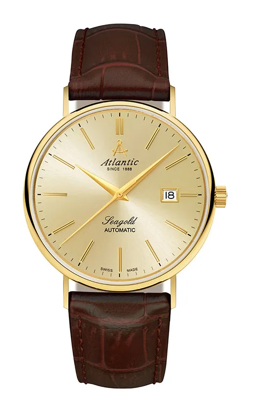 Seagold Solid Gold Automatic Watch | Champagne Dial 40mm