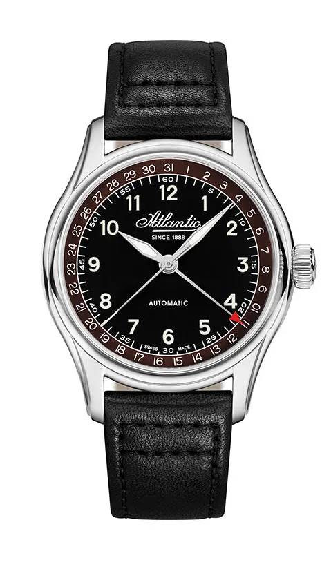 Worldmaster Automatic Pointer Date | Black/Wine Red