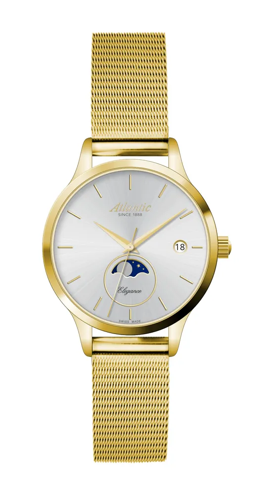 Elegance Moonphase Yellow Gold PVD