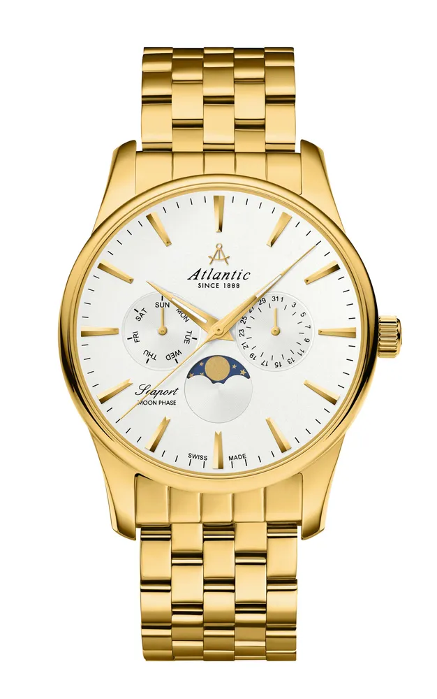 Seaport Moonphase Yellow Gold PVD Steel