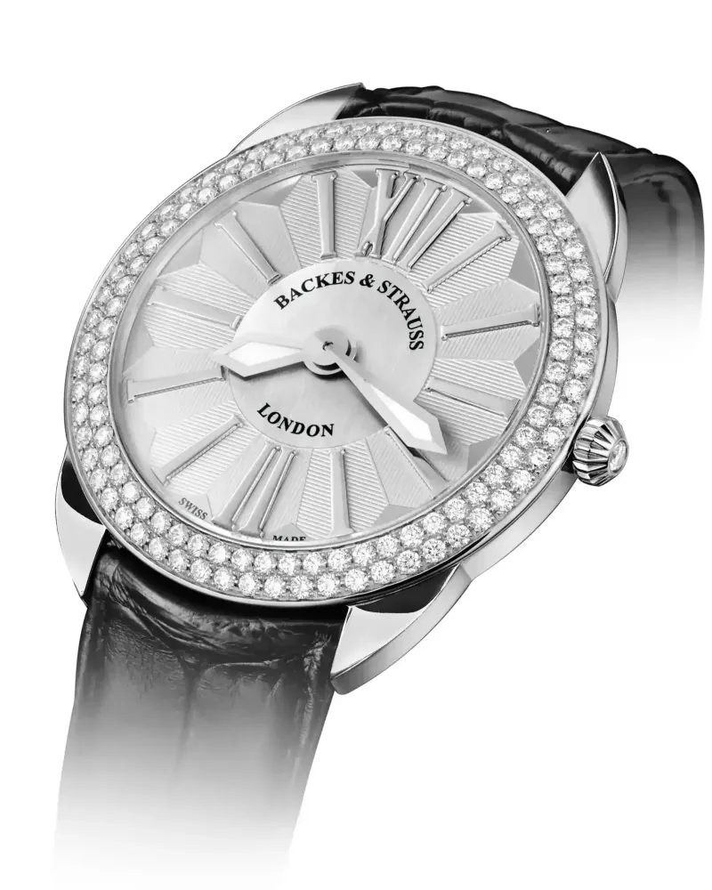 Mayfair 40 mm Stainless Steel Mechanical Diamond Bezel Watch - Shop Luxury