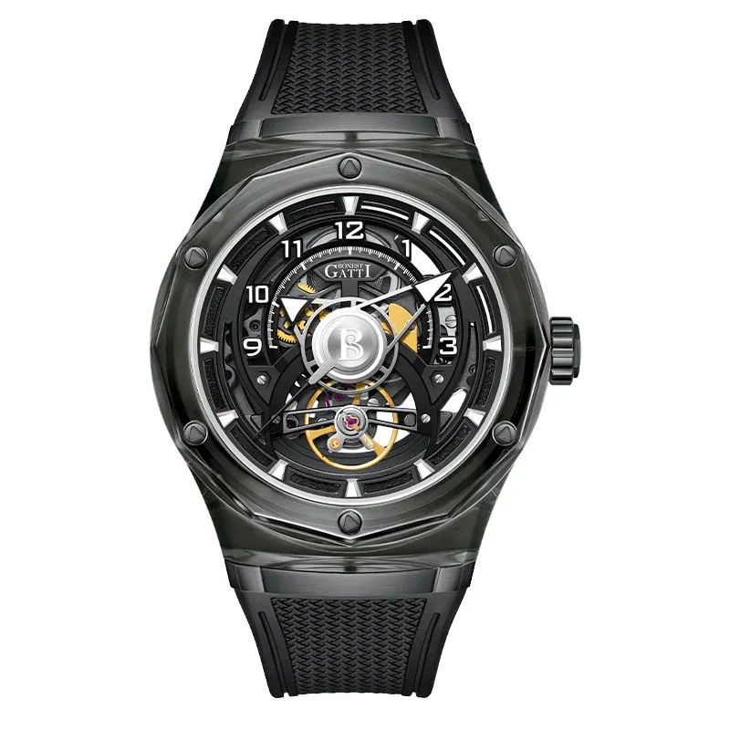 BG5806 Crystal Case Skeleton Automatic Watch
