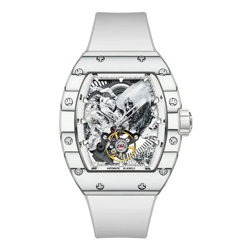 BG9002 Mountaineering Carbon Fiber Skeleton Watch