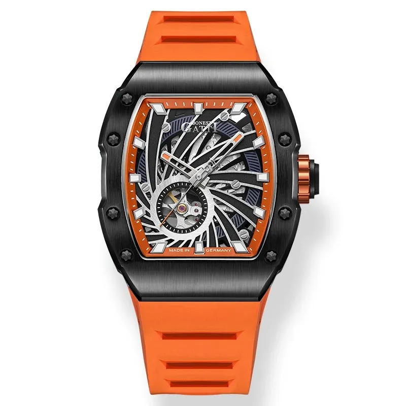 BG9902 Skeleton Tonneau Automatic Watch