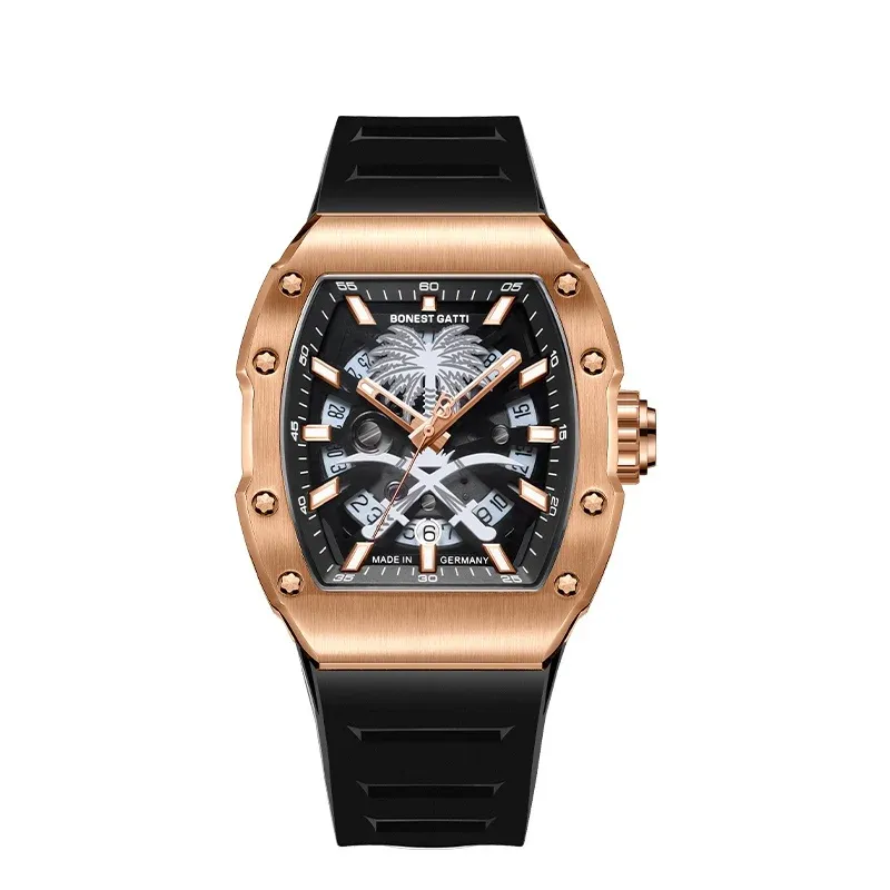 BG9904 Tonneau Palm Tree Automatic Date Watch