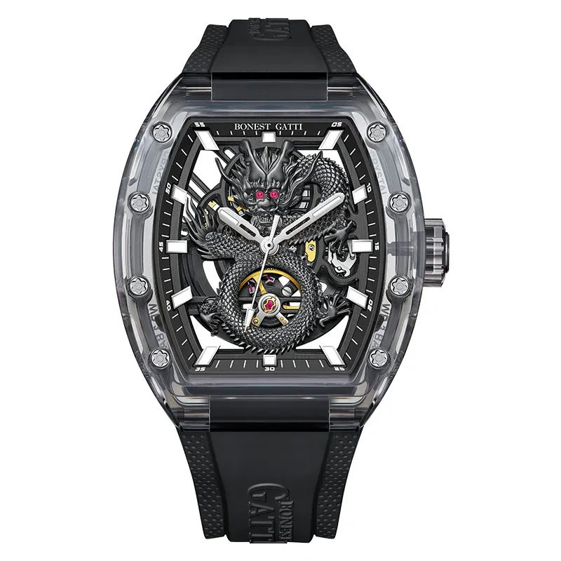 BG9980 Dragon Crystal Skeleton Automatic Watch