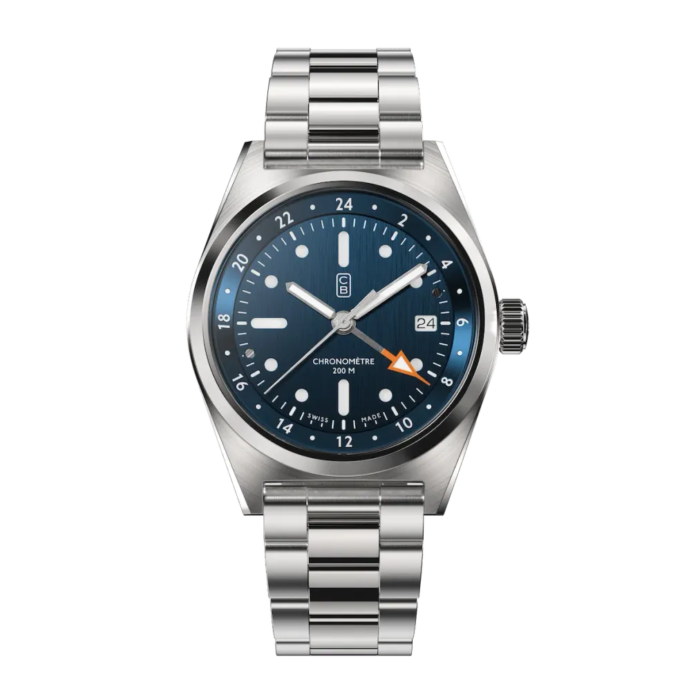 CB01-GMT 90 Blue COSC Chronometer FULL STEEL