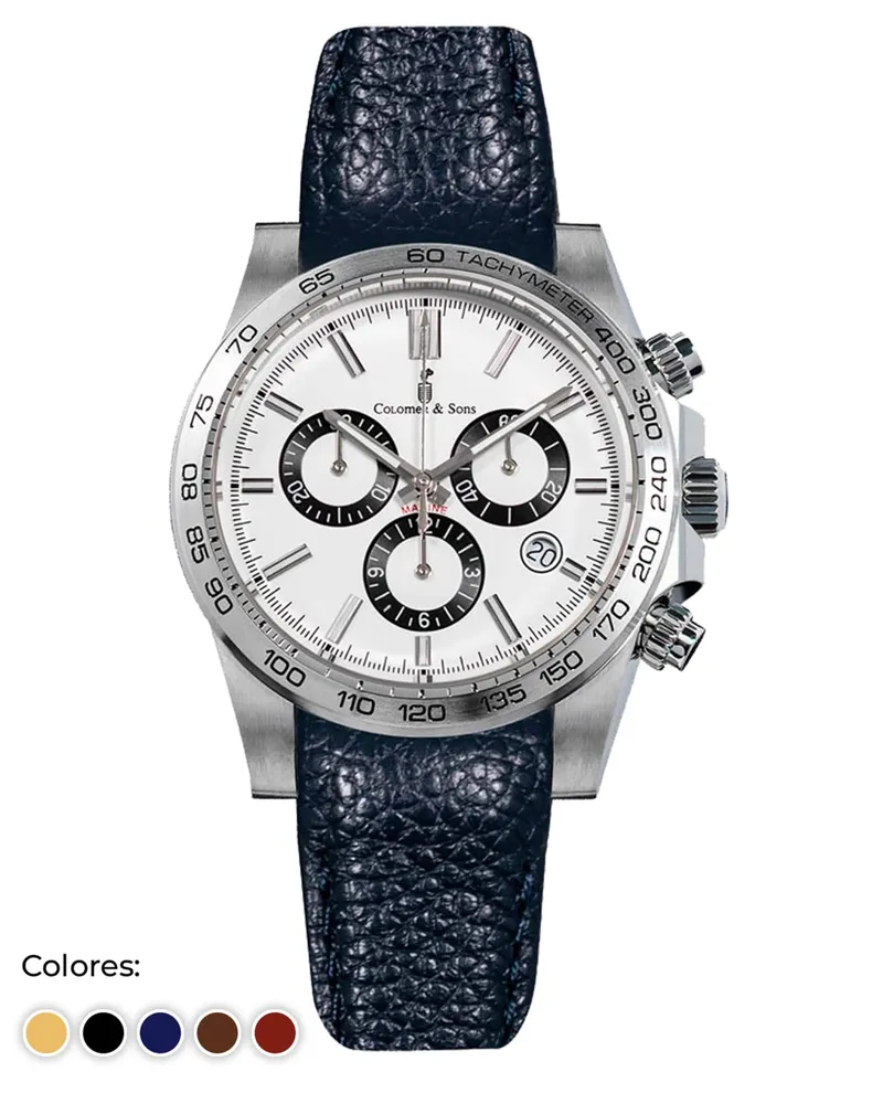 WHITE MARINE CHRONO PIEL