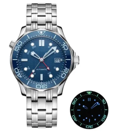 Blue dial Bond style Movie prop 200m diver GMT watch