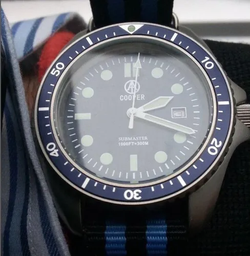 Cooper Watches COOPER SUBMASTER STEEL FINISH ROYAL NAVY MILITARY DIVERS WATCH SM2021ST, photo 1 of 8