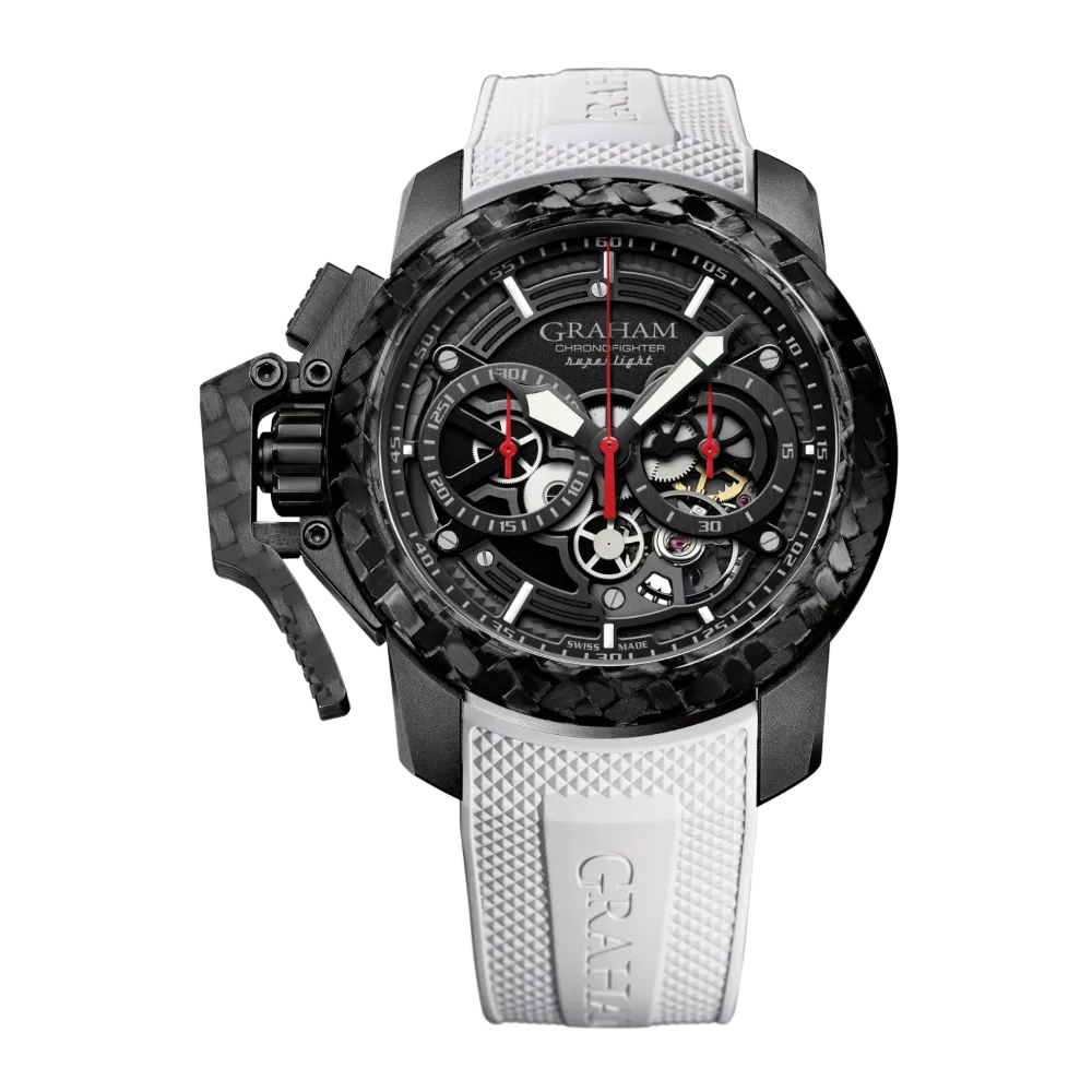 CHRONOFIGHTER SUPERLIGHT CARBON SKELETON BLACK (WHITE RUBBER)